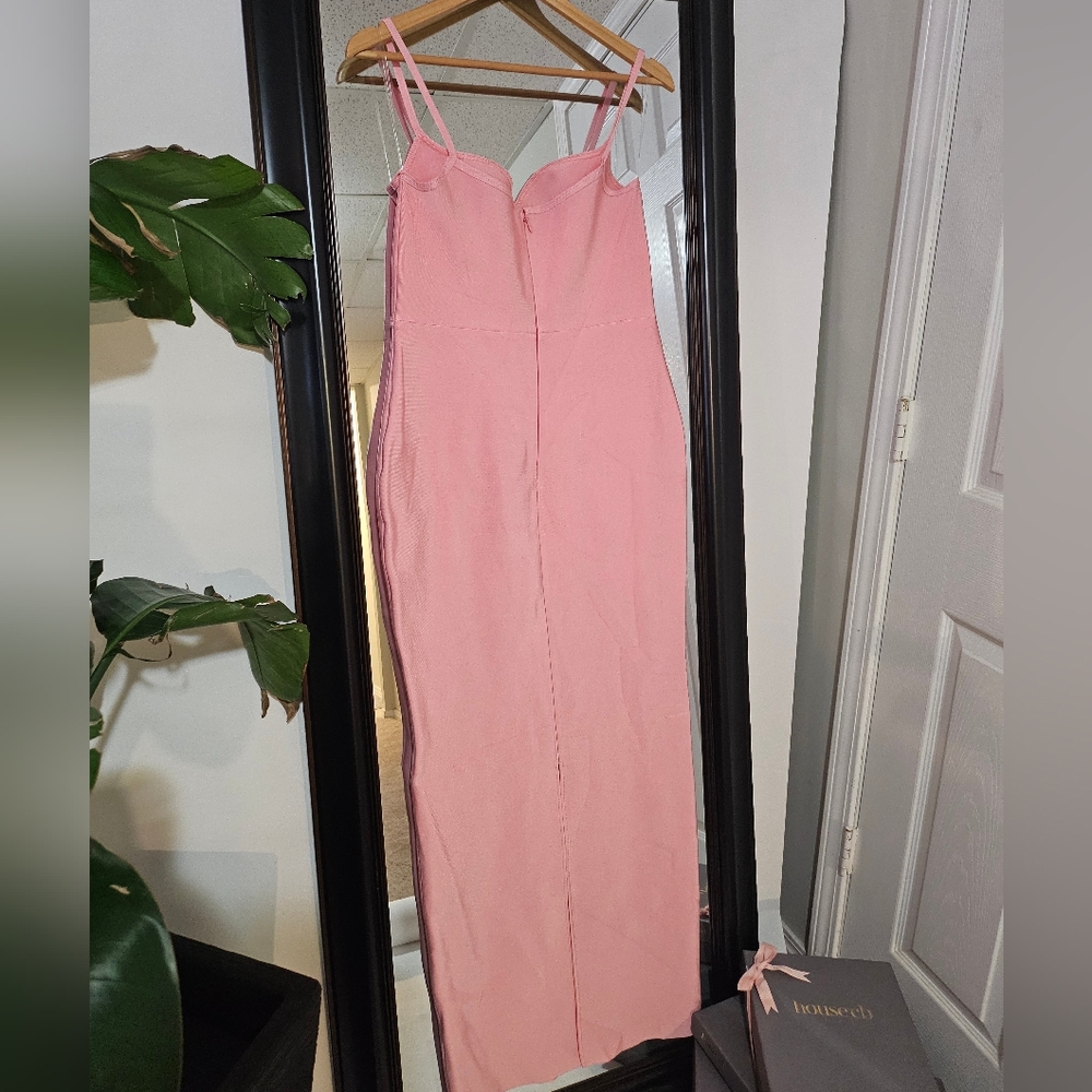 House of CB ‘Fifi’ Fairy Pink Bandage Maxi Dress - Picture 9 of 14